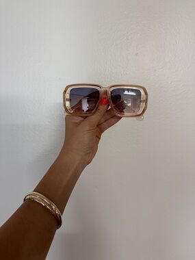 Oversized Square Women's Sunglasses in Blush